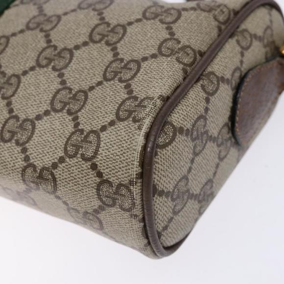 GUCCI GG Supreme Web Sherry Line Bag PVC Beige Gold 89 02 018 Auth BA4016 - Picture 12 of 16